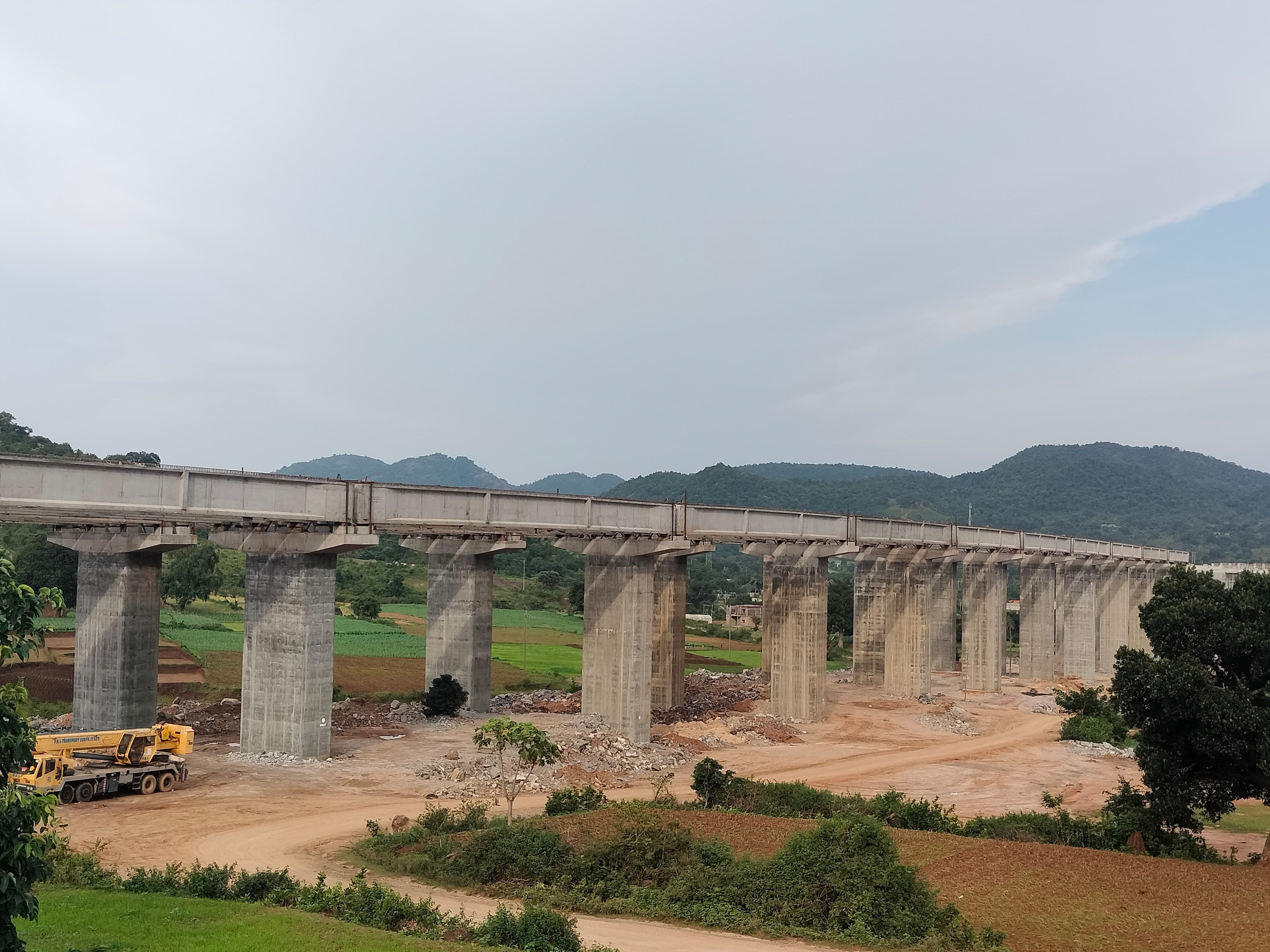 Bridge construction in progress
